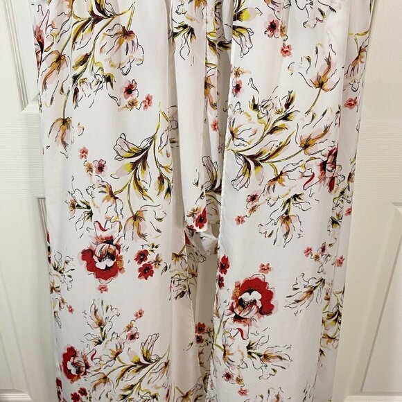 RoseGal - White Floral Romper with Skirt - Picture 5 of 14